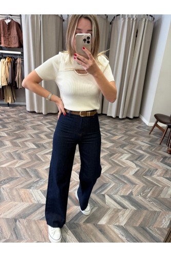 9944-108-011 KEMERLİ KESİK PAÇA JEAN