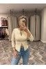 9809-31993 FERMUARLI UZUN KOLLU TOP