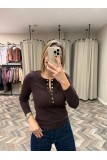9045-16363 PATLI DÜĞMELİ TSHİRT