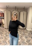9882-32198 KAYIK YAKA UZUN KOLLU TOP